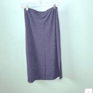 Gap Vintage y2k 90's Pull on Gray Midi Skirt- Size L 1994